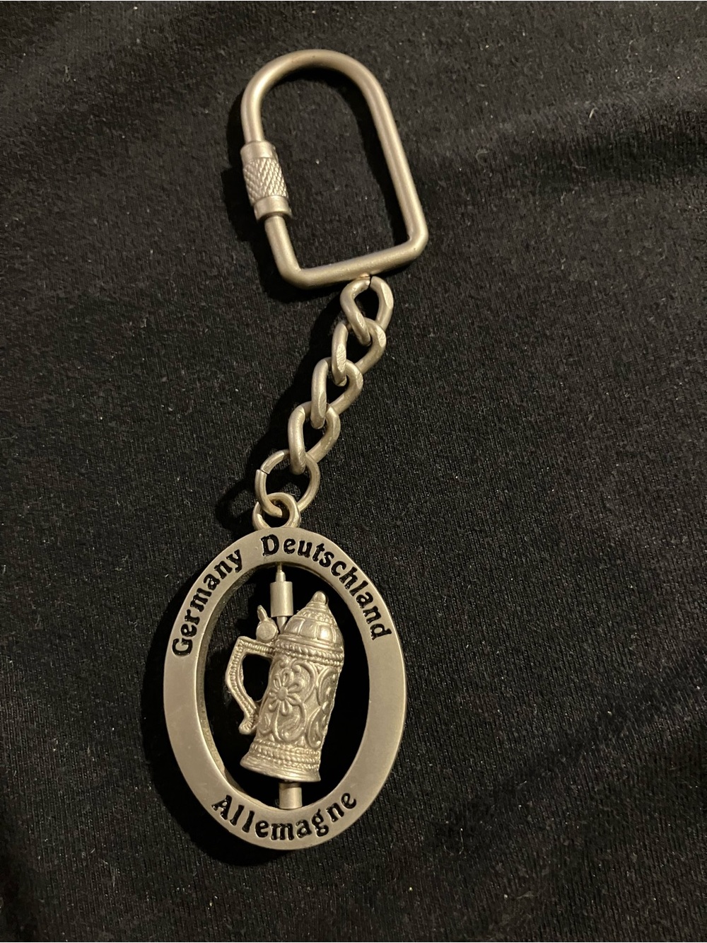 Vintage Germany Spinner Keychain - Spinning Beer Stein Keyring